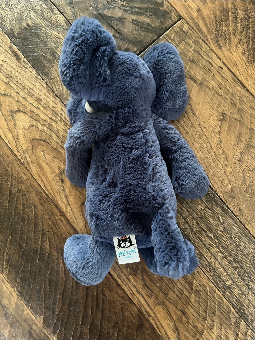 Jellycat Bashful Blue Elephant plush toy. - Picture 3 of 7